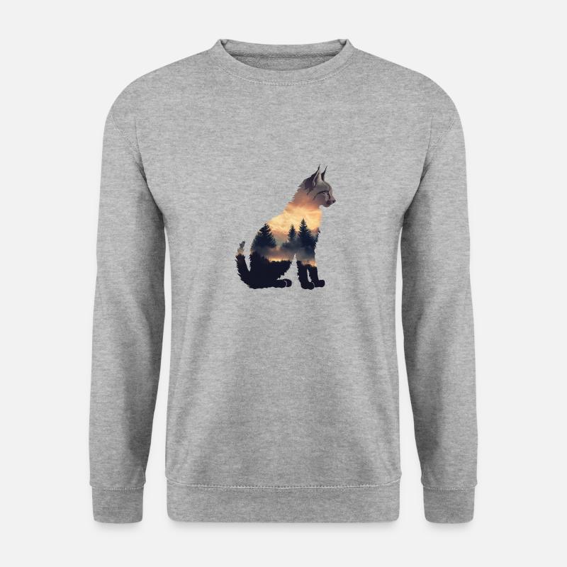 Luchs - Unisex Pullover - Weißgrau meliert