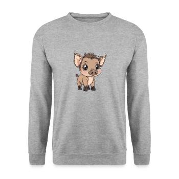 Sanglier - Sweat-shirt Unisexe - gris chiné - Devant - Alina (178cm) & Michal (187cm)