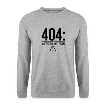 404 : Motivation introuvable - Sweat-shirt Unisexe - gris chiné - Devant - Alina (178cm) & Michal (187cm)