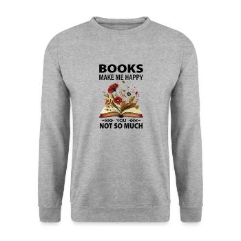 Livre de lecture Merch Booktok Livre cadeau livresque - Sweat-shirt Unisexe - gris chiné - Devant - Alina (178cm) & Michal (187cm)
