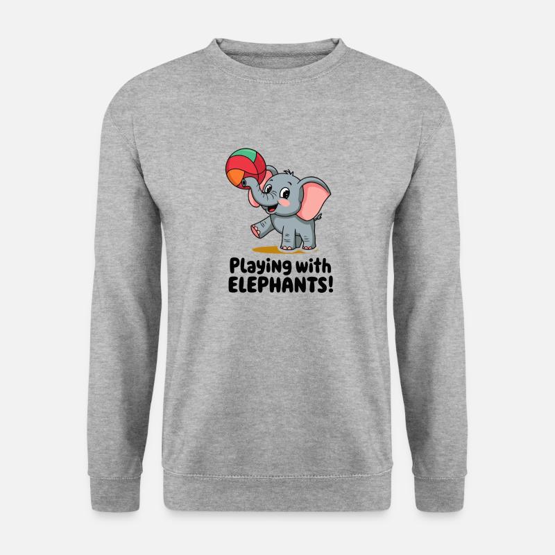 ELEFANT - Unisex Pullover - Weißgrau meliert