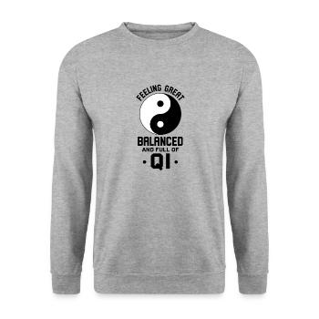 Chinese Medicine Tcm - Unisex Sweatshirt - salt & pepper - Front - Alina (178cm) & Michal (187cm)