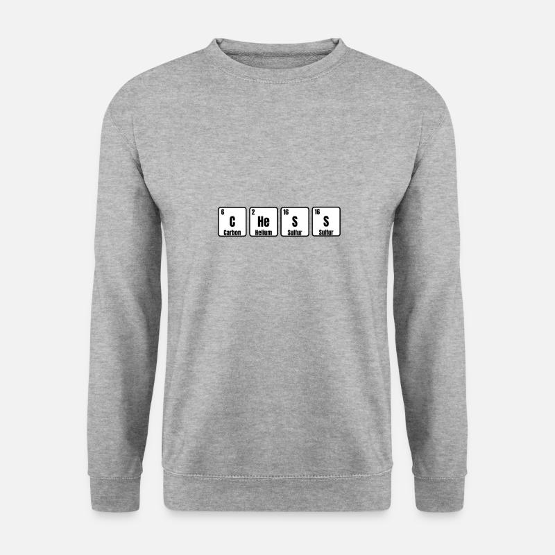 Chess Periodic Table Chess Chemist - Unisex Sweatshirt - salt & pepper