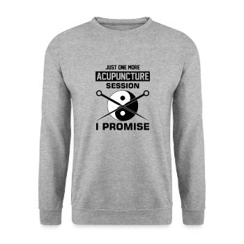 Cadeaux d’acupuncteur Design Médecine Chinoise - Sweat-shirt Unisexe - gris chiné - Devant - Alina (178cm) & Michal (187cm)
