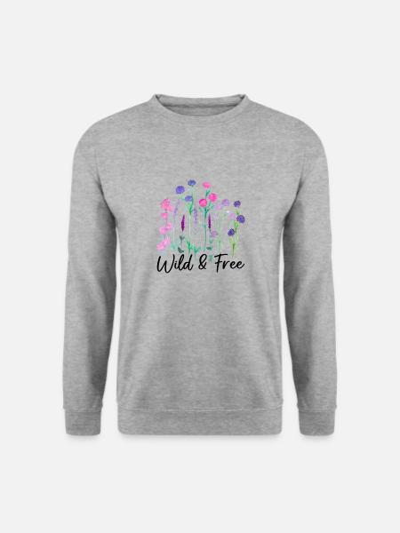 Wildflowers Flowers - Unisex Sweatshirt - salt & pepper