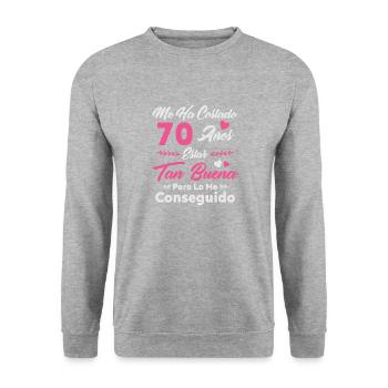 It Has Taken Me 70 Years 70 Birthday Women - Unisex Sweatshirt - salt & pepper - Front - Alina (178cm) & Michal (187cm)