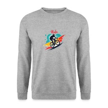 Vélo de route Vélo de route Vélos de route pour les amateurs de cyclisme Motard - Sweat-shirt Unisexe - gris chiné - Devant - Alina (178cm) & Michal (187cm)