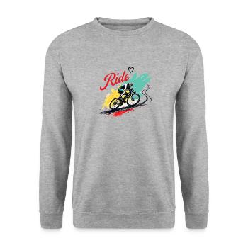 Vélo de route Vélo de route Vélos de route pour les amateurs de cyclisme Motard - Sweat-shirt Unisexe - gris chiné - Devant - Alina (178cm) & Michal (187cm)