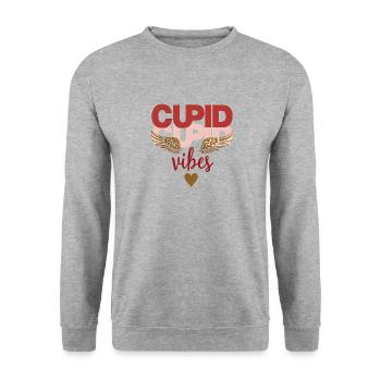 Romantisches Valentinstag Liebe & Valentinstag - Unisex Pullover - Weißgrau meliert - Vorne - Alina (178cm) & Michal (187cm)