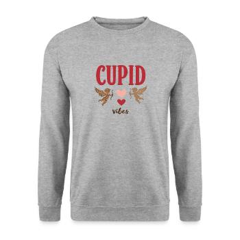 Romantisches Valentinstag Liebe & Valentinstag - Unisex Pullover - Weißgrau meliert - Vorne - Alina (178cm) & Michal (187cm)