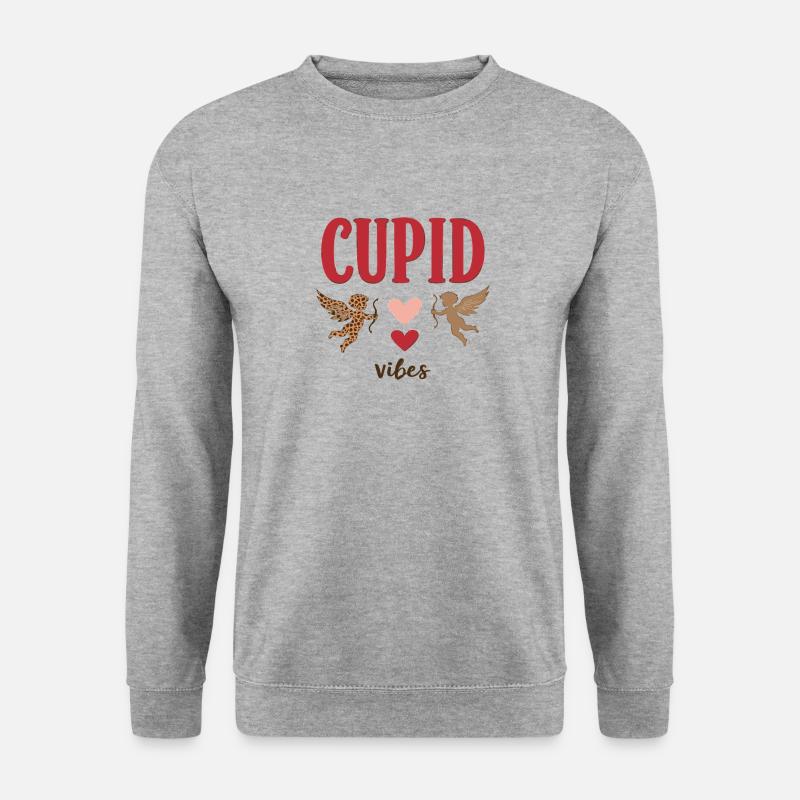 Romantisches Valentinstag Liebe & Valentinstag - Unisex Pullover - Weißgrau meliert