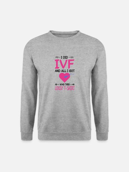 Leihmutter IVF Transfer Tag - Unisex Pullover - Weißgrau meliert