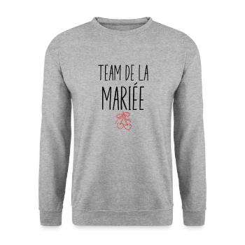Wife Bride Team for a Bachelorette Party Team Bride - Unisex Sweatshirt - salt & pepper - Front - Alina (178cm) & Michal (187cm)