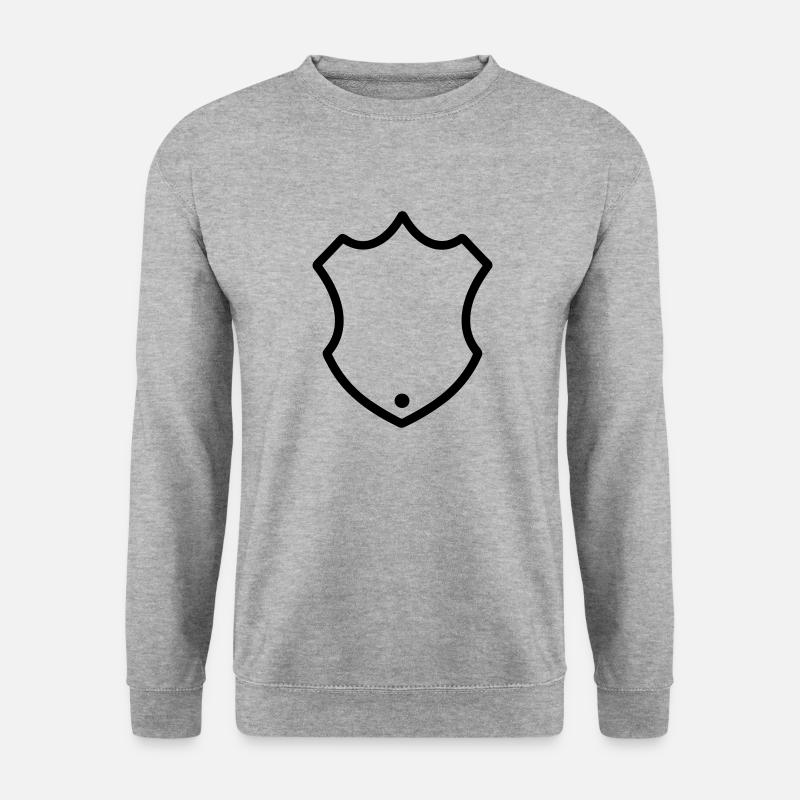 Schild - Unisex Pullover - Weißgrau meliert