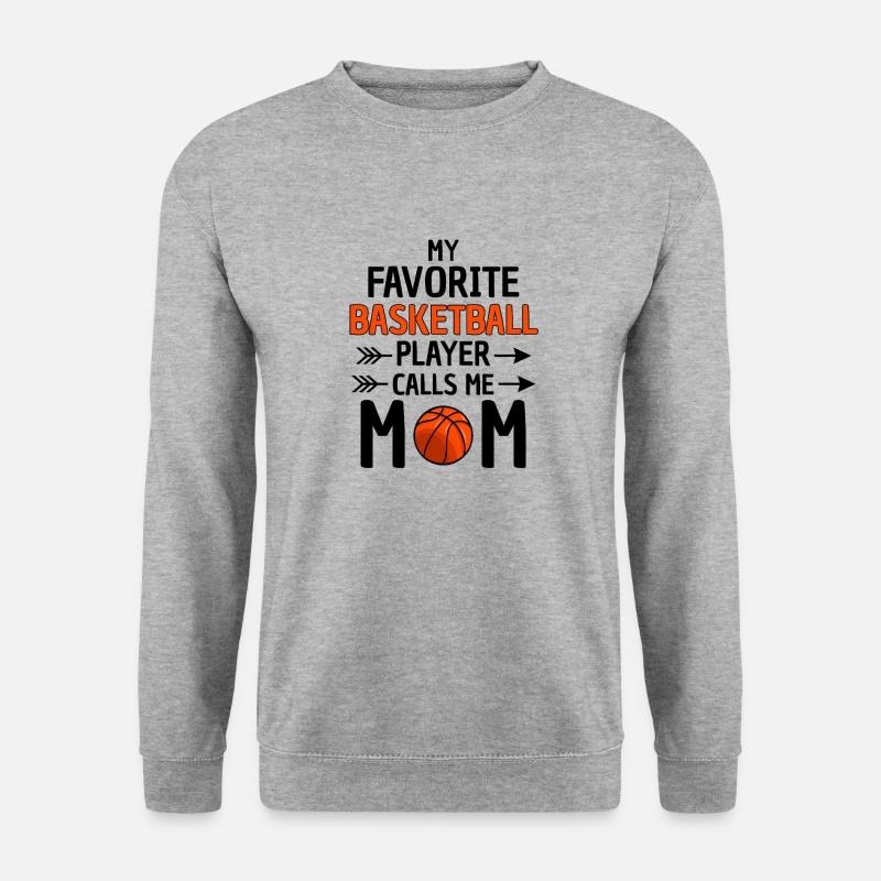 Stolze Basketball Mama Spruch - Unisex Pullover - Weißgrau meliert