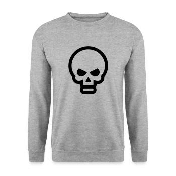 Skull - Unisex Sweatshirt - salt & pepper - Front - Alina (178cm) & Michal (187cm)