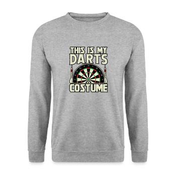 Dart Dartspieler Dartspiel Herren - Unisex Pullover - Weißgrau meliert - Vorne - Alina (178cm) & Michal (187cm)