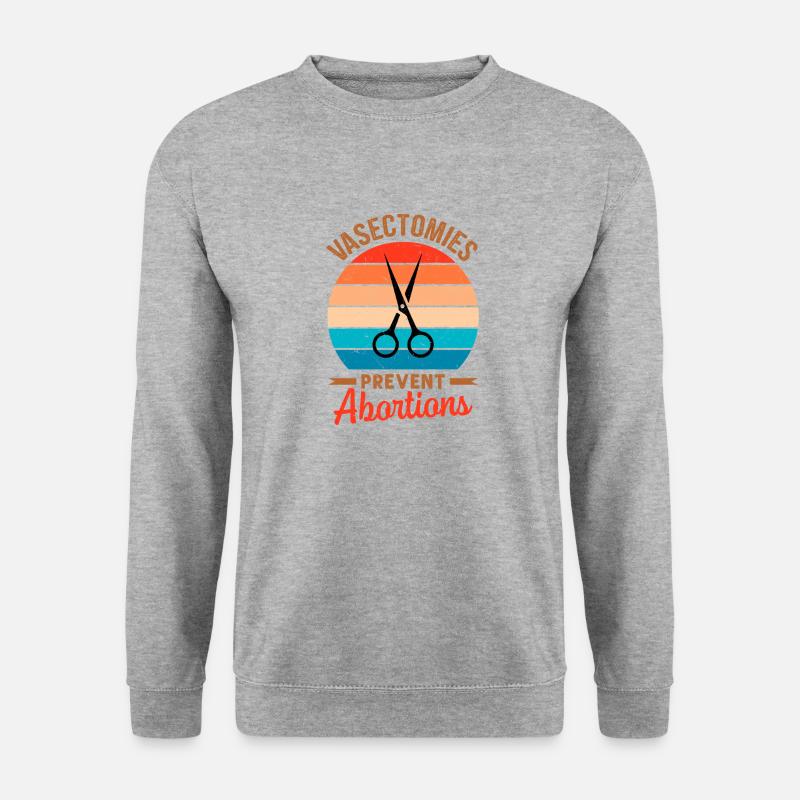 Vasektomie - Unisex Pullover - Weißgrau meliert