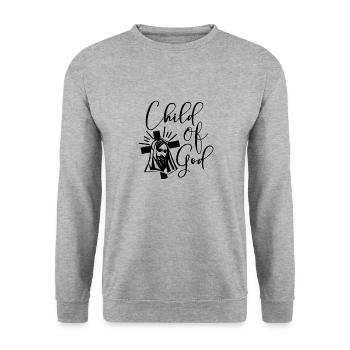 Kind Gottes - Unisex Pullover - Weißgrau meliert - Vorne - Alina (178cm) & Michal (187cm)