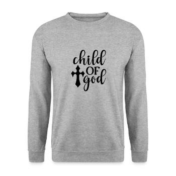 Kind Gottes - Unisex Pullover - Weißgrau meliert - Vorne - Alina (178cm) & Michal (187cm)