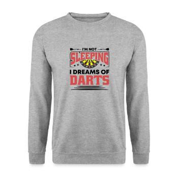 Dart Dartspieler Dartspiel Herren - Unisex Pullover - Weißgrau meliert - Vorne - Alina (178cm) & Michal (187cm)
