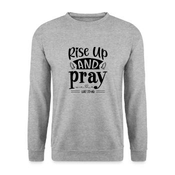 Levez-vous et priez - Sweat-shirt Unisexe - gris chiné - Devant - Alina (178cm) & Michal (187cm)