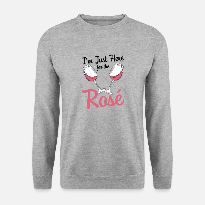 Wein Rosé - Unisex Pullover - Weißgrau meliert