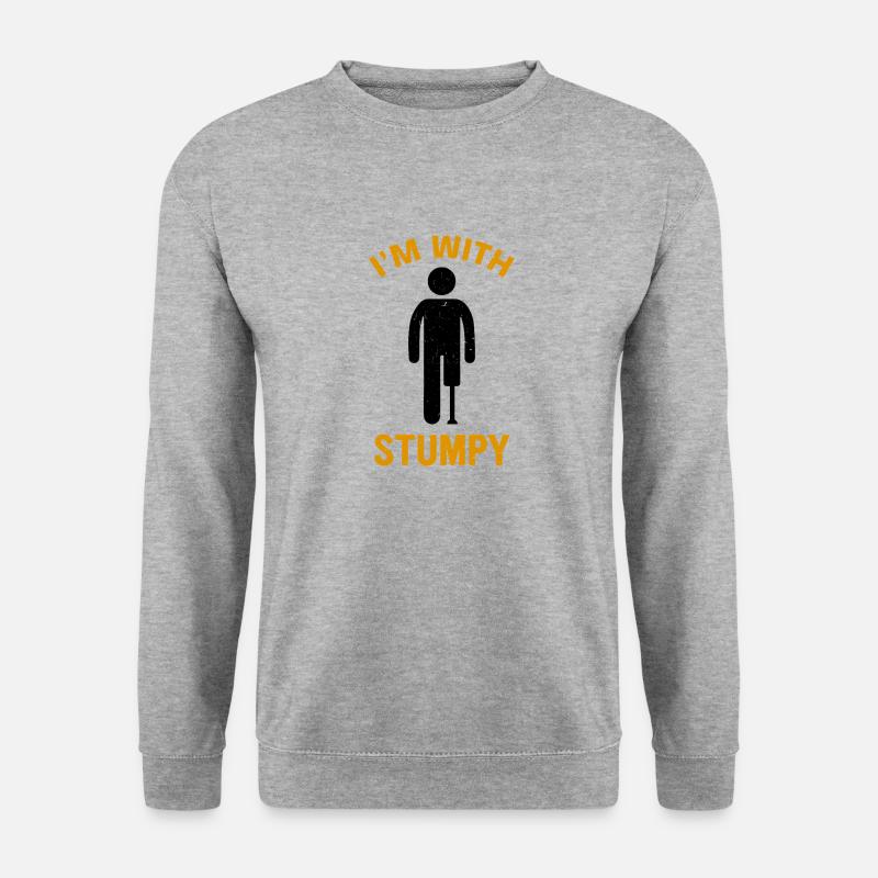 Beinprothese - Unisex Pullover - Weißgrau meliert