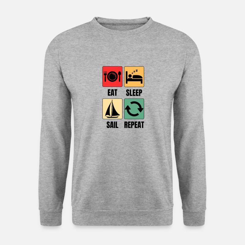 Lustiger Segelspruch Segeln Liebe - Unisex Pullover - Weißgrau meliert