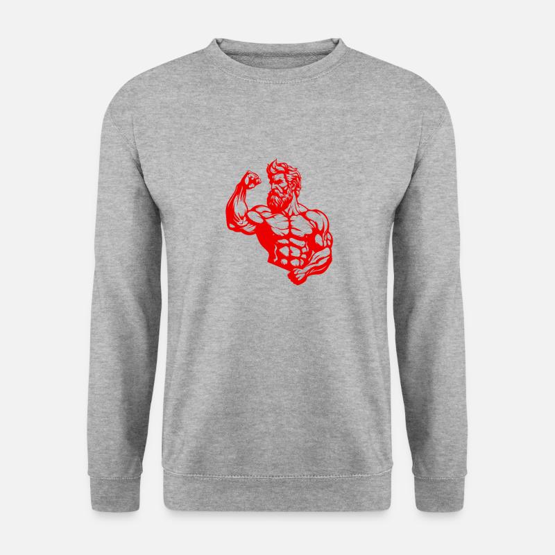 Statue antique du combattant grec - Sweat-shirt Unisexe - gris chiné