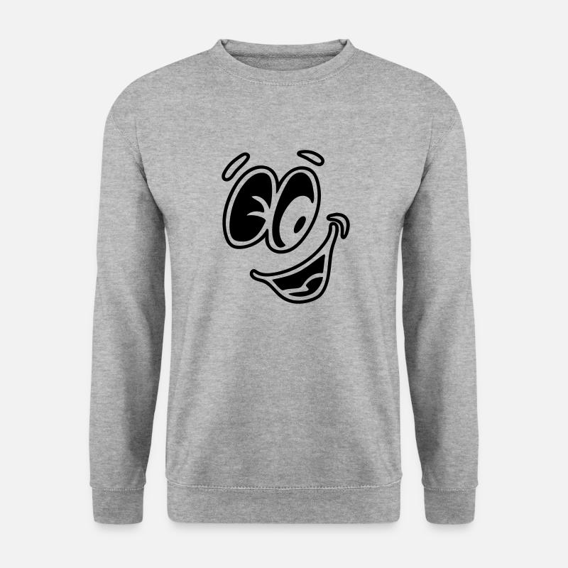 lächeln - Unisex Pullover - Weißgrau meliert