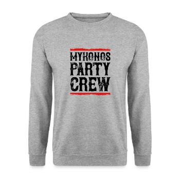 Mykonos Party Crew - Unisex Sweatshirt - salt & pepper - Front - Alina (178cm) & Michal (187cm)