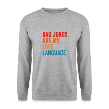 Geschenke Zum Vatertag Für Papa - Unisex Pullover - Weißgrau meliert - Vorne - Alina (178cm) & Michal (187cm)