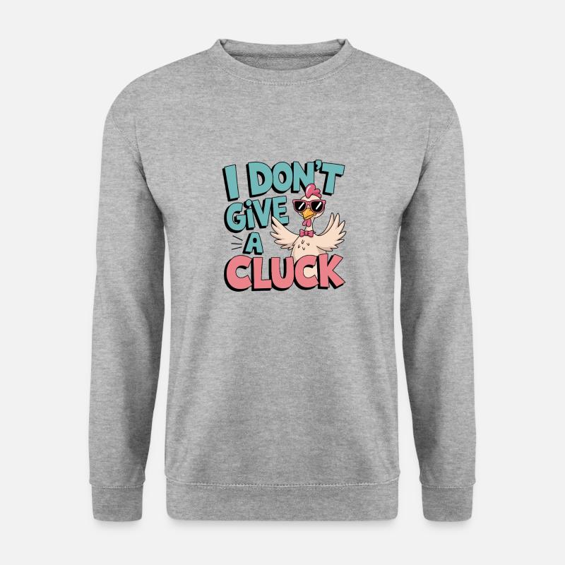 Huhn Hühner - Unisex Pullover - Weißgrau meliert