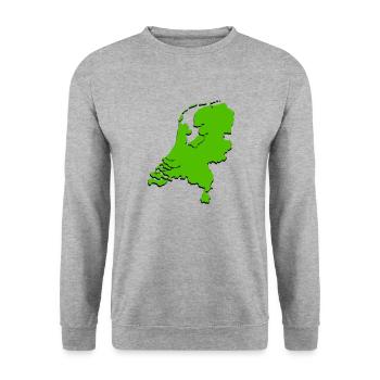 Proud to be Dutch - Unisex Sweatshirt - salt & pepper - Front - Alina (178cm) & Michal (187cm)