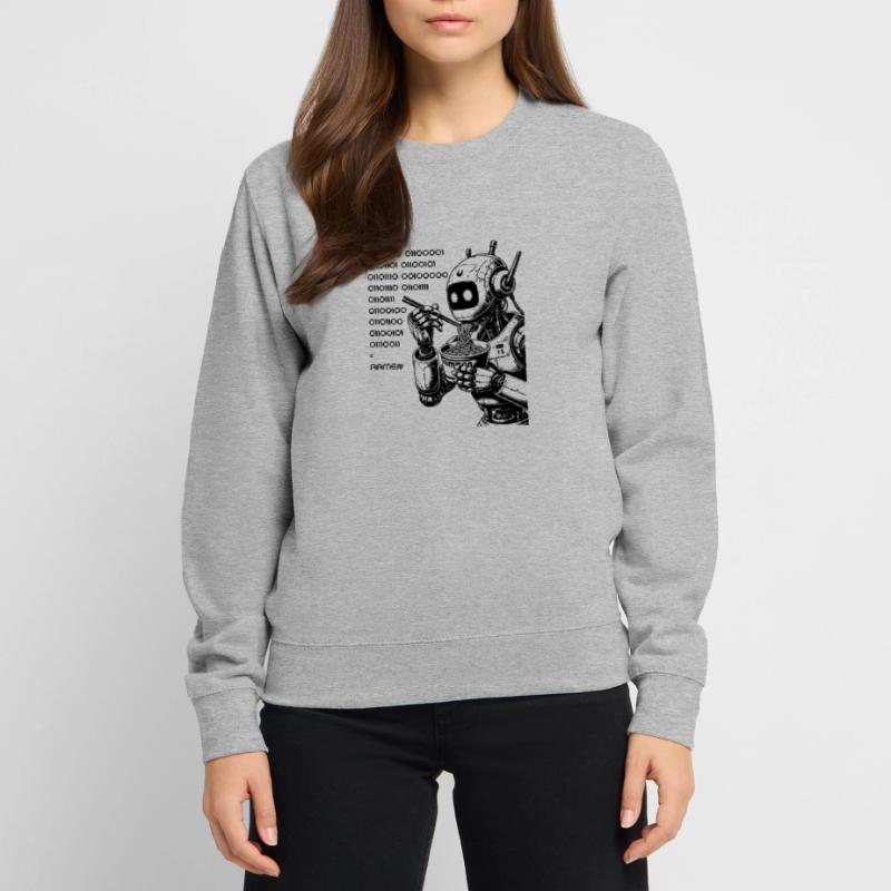 Binary Ramen Code Robot Unisex Sweatshirt