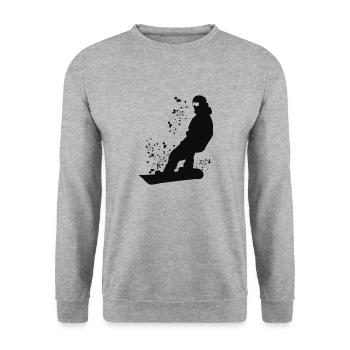 Snowboarder Snowboarding Snowboard - Sweat-shirt Unisexe - gris chiné - Devant - Alina (178cm) & Michal (187cm)