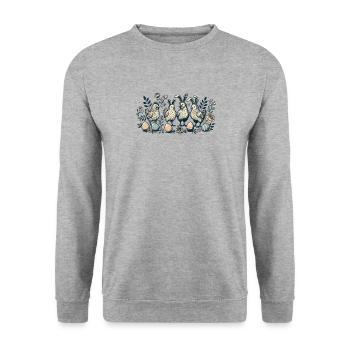 Easter Chickens Chicks Retro Vintage Aesthetic - Unisex Sweatshirt - salt & pepper - Front - Alina (178cm) & Michal (187cm)