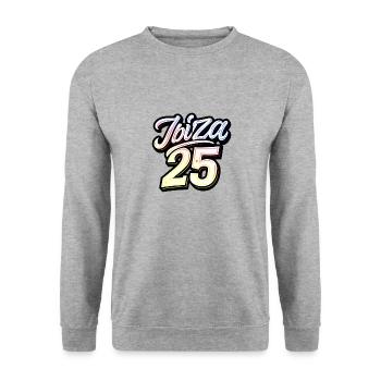 Ibiza 2025 Trikot - Unisex Pullover - Weißgrau meliert - Vorne - Alina (178cm) & Michal (187cm)