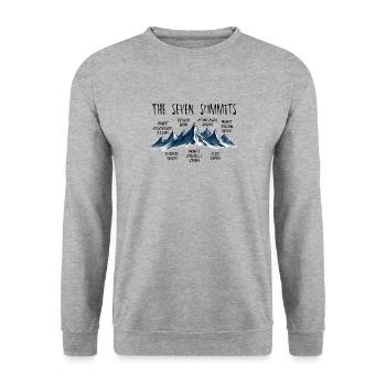 The Seven Summits - Unisex Pullover - Weißgrau meliert - Vorne - Alina (178cm) & Michal (187cm)
