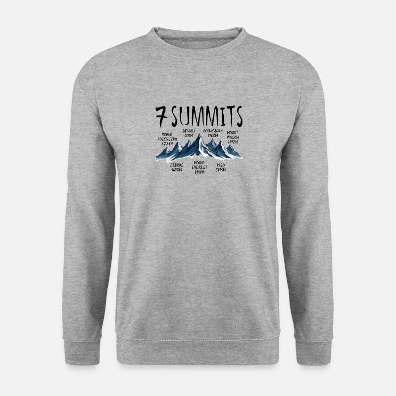 Seven Summits - Unisex Pullover - Weißgrau meliert