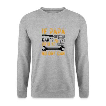 Artisan Dad Saying Tool - Unisex Sweatshirt - salt & pepper - Front - Alina (178cm) & Michal (187cm)