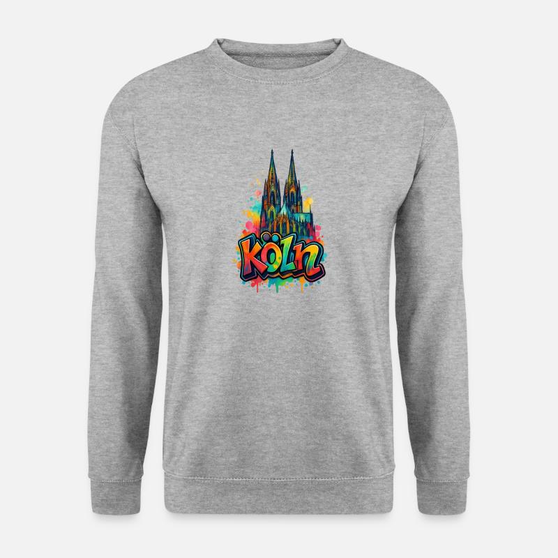 Cologne Cathedral Graffiti Style - Unisex Sweatshirt - salt & pepper