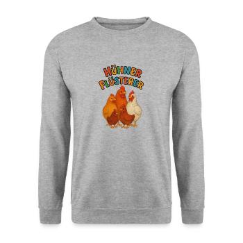 Chickens Whisperer - Unisex Sweatshirt - salt & pepper - Front - Alina (178cm) & Michal (187cm)