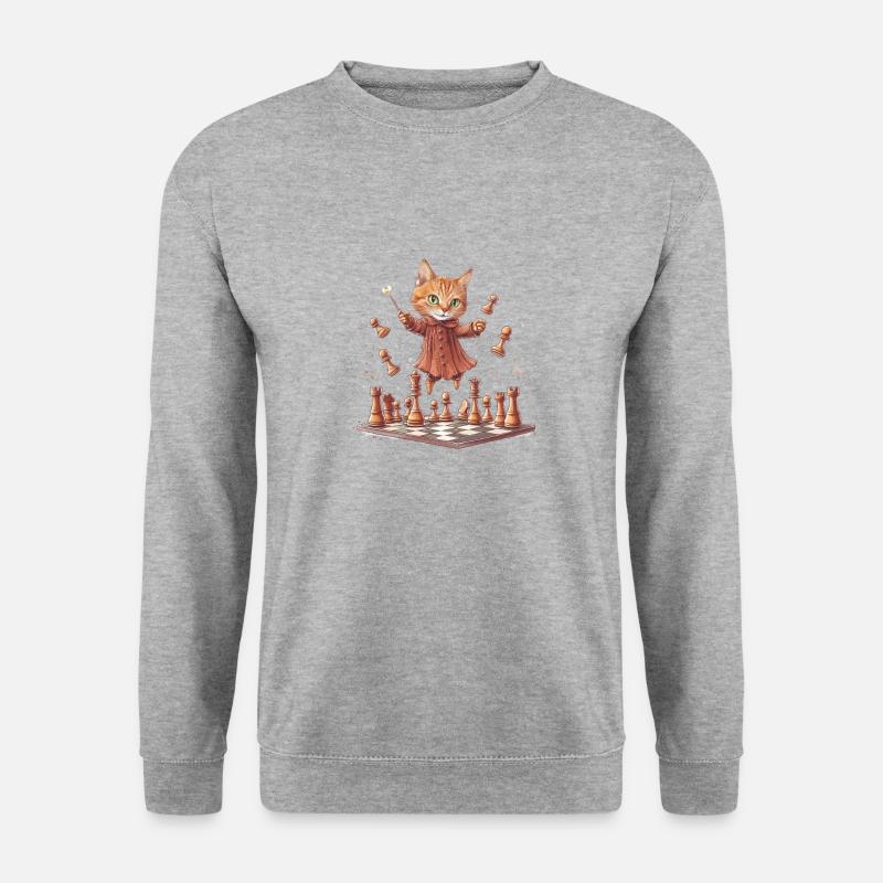 Chess Cat - Unisex Sweatshirt - salt & pepper
