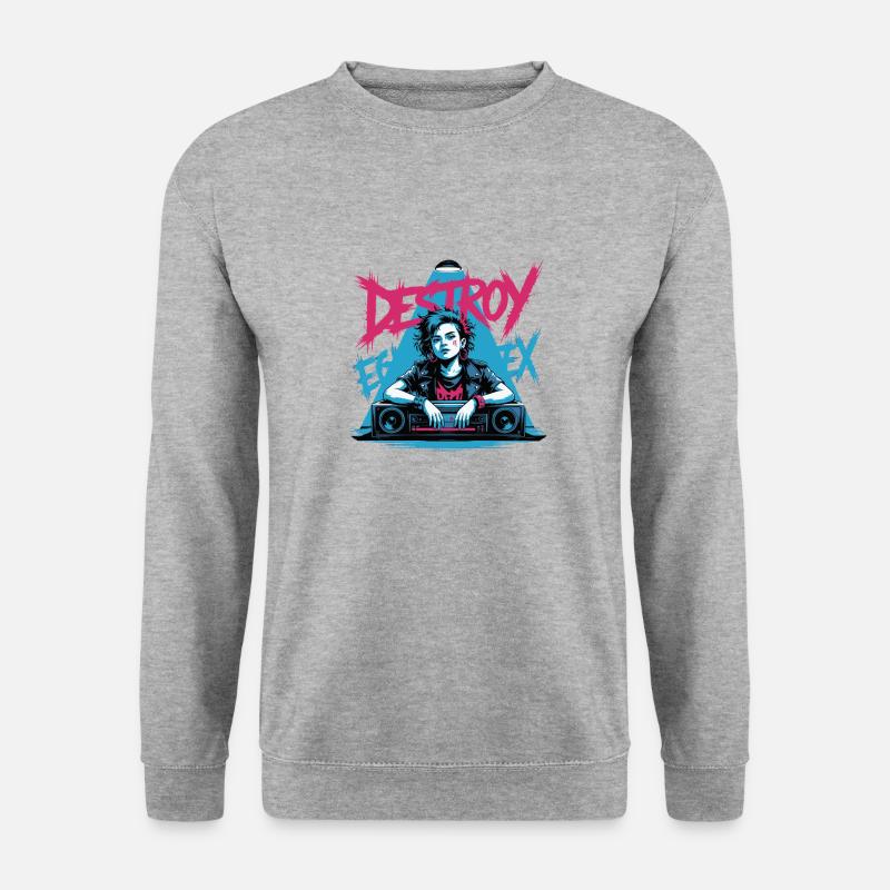 DESTROY SYSTEM - Unisex Sweatshirt - salt & pepper