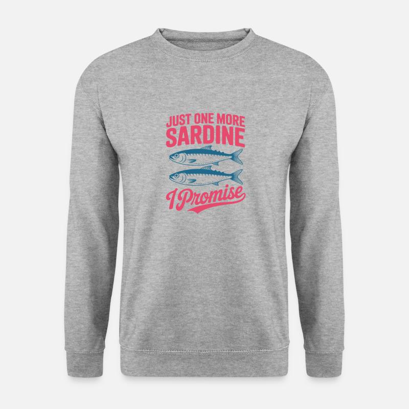 Fischkonserven Sardine - Unisex Pullover - Weißgrau meliert