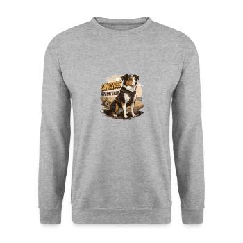 Canicross Adventurer Shirt - Unisex Pullover - Weißgrau meliert - Vorne - Alina (178cm) & Michal (187cm)