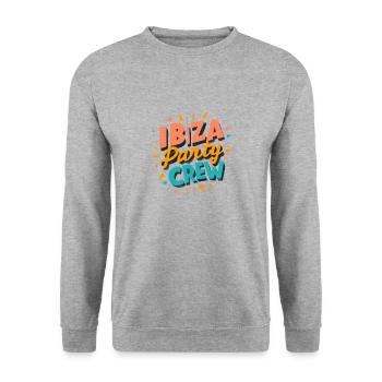 Ibiza Party Crew - Unisex Sweatshirt - salt & pepper - Front - Alina (178cm) & Michal (187cm)