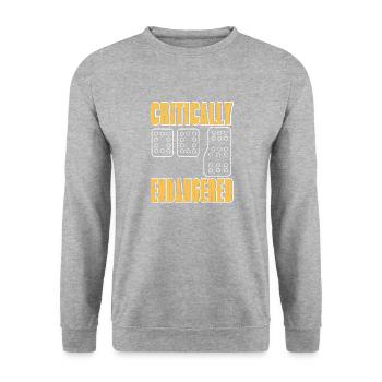 Critically Endangered Manual Driver Pedal Pride - Unisex Pullover - Weißgrau meliert - Vorne - Alina (178cm) & Michal (187cm)